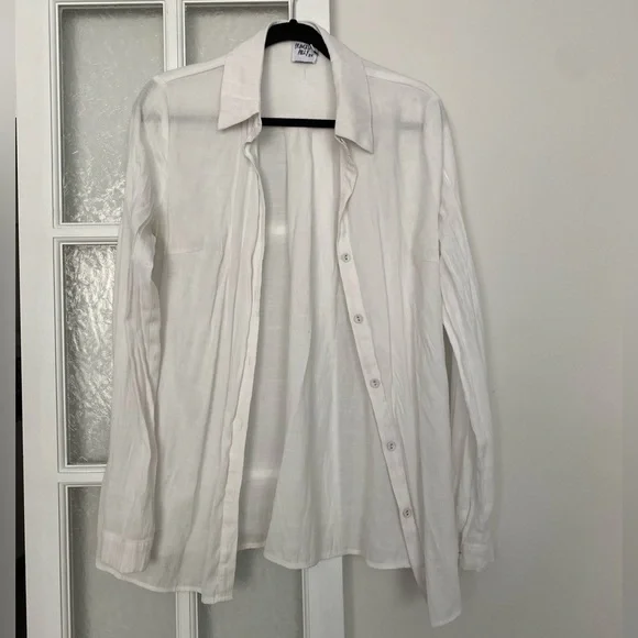 Princess Polly White Button Up Shirt - Picture 1 of 3